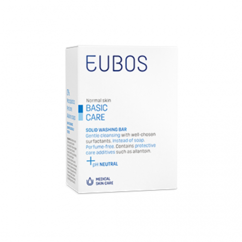 Eubos Basic Solid Washing Bar Στερεή Πλακά Καθαρισμού Προσώπου & Σώματος 1 τεμάχιο